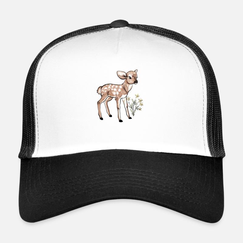Faon - bébé biche en aquarelle Casquette trucker 