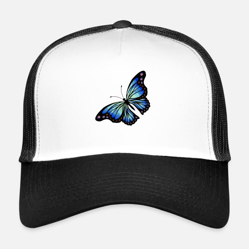 papillon - Casquette trucker  - blanc/noir