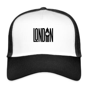 London - Big Ben - Trucker Cap - white/black - Front