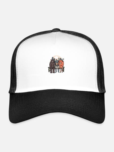 Bull And Bear - Crypto/Stocks drôles - Casquette trucker  - blanc/noir - Devant