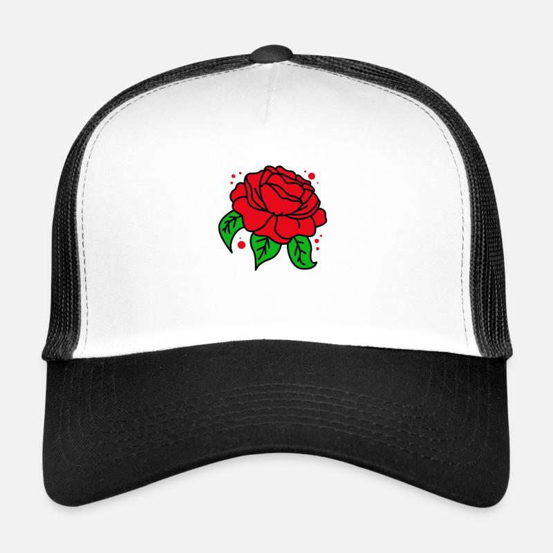 Red Rose Trucker Cap