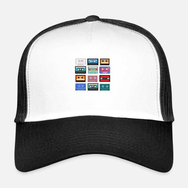 Cassettes - Casquette trucker  - blanc/noir