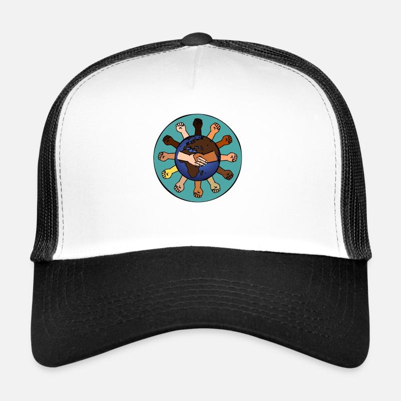Pas de place pour le racisme - Casquette trucker  - blanc/noir