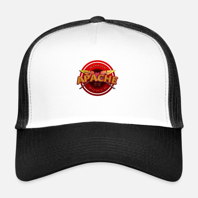 pouvoir guerrier apache - Casquette trucker  - blanc/noir