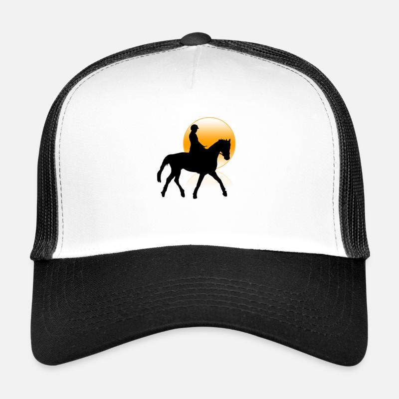 Pferd - Trucker Cap - Weiß/Schwarz