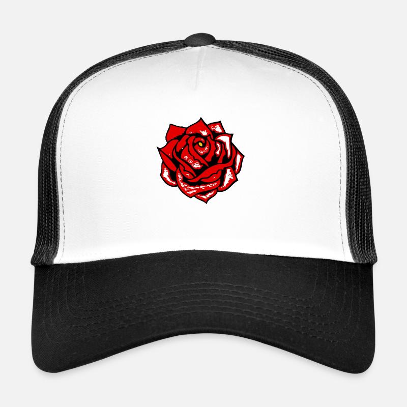 rose fleur Casquette trucker 