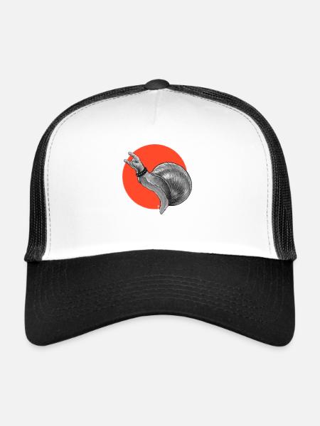 Limace métallique - Casquette trucker - blanc/noir