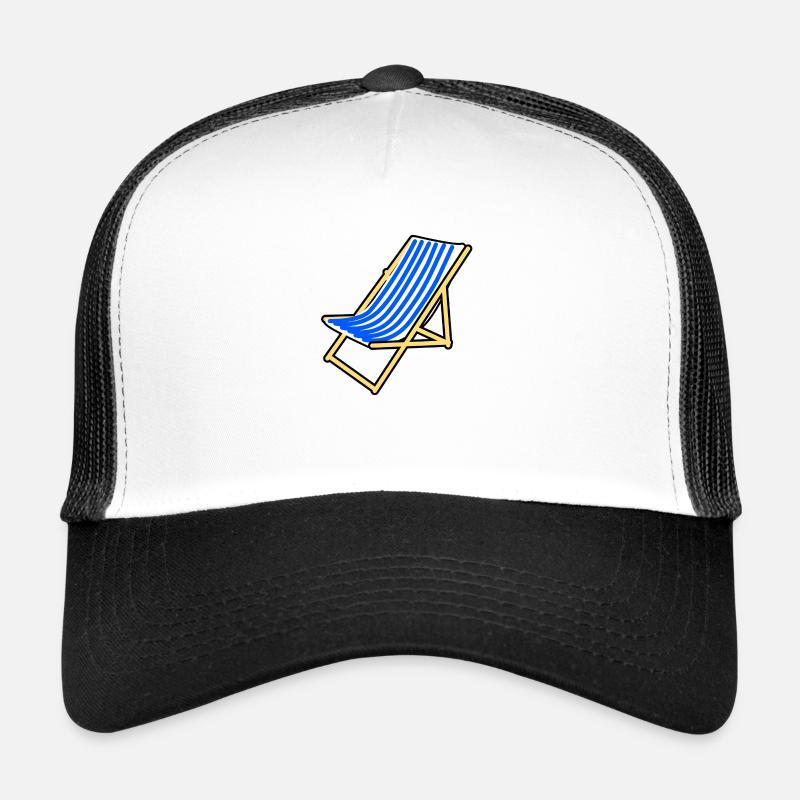 Liegestuhl - Trucker Cap - Weiß/Schwarz