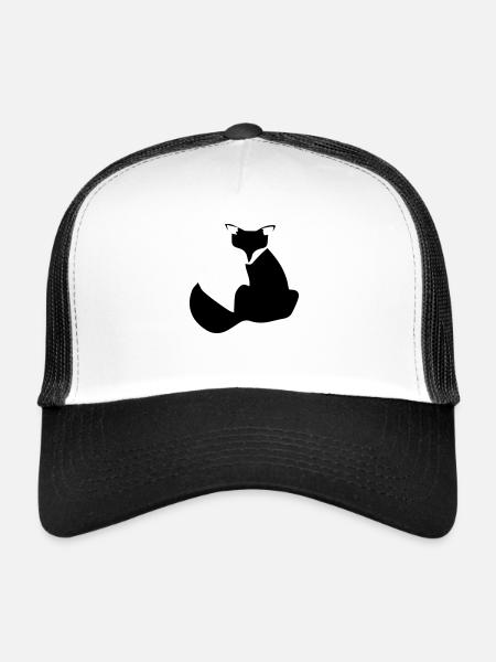 Renard - Casquette trucker  - blanc/noir - Devant