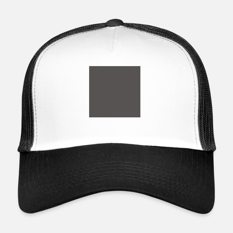 Quadrat grau anthrazit Farbe Hintergrund 25 x 25 - Trucker Cap - Weiß/Schwarz