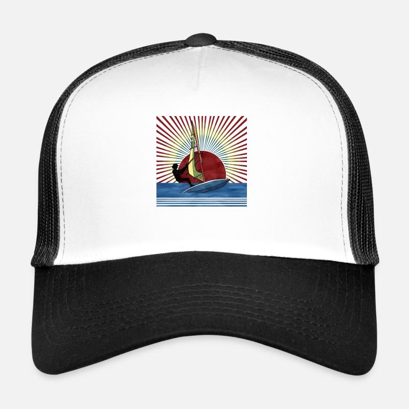 Windsurfen - Trucker Cap - Weiß/Schwarz