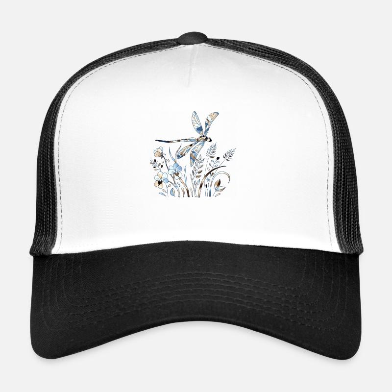 Libellule - Casquette trucker - blanc/noir