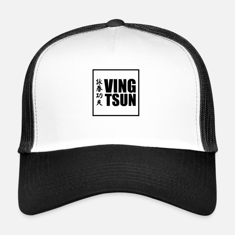 Ving Tsun Kung Fu - Wing Chun black - Trucker Cap - Weiß/Schwarz