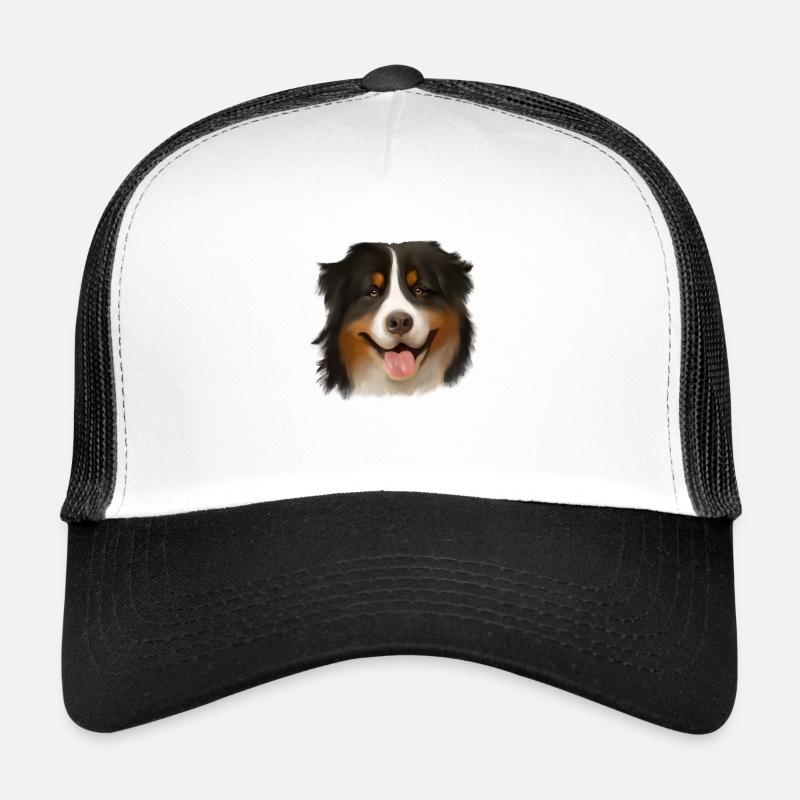 Bouvier bernois - Casquette trucker  - blanc/noir
