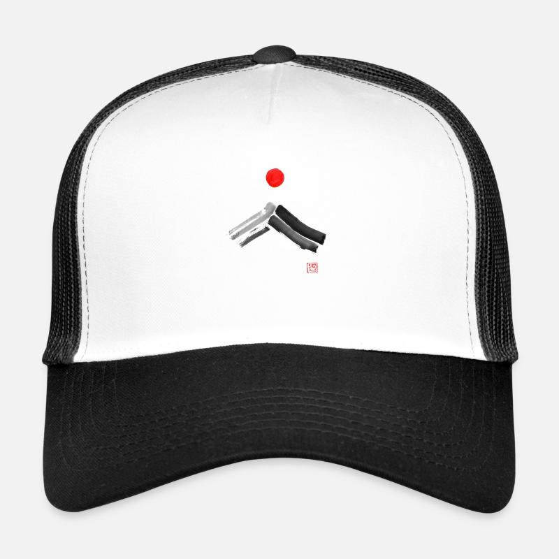 Fuji Sonne - Trucker Cap - Weiß/Schwarz