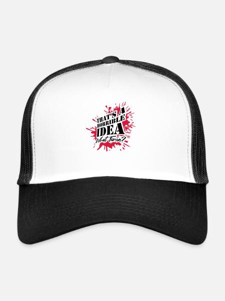 Thats a horrible Idea - Trucker Cap - white/black - Front