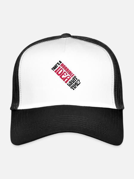 Thats a horrible Idea - Trucker Cap - white/black - Front