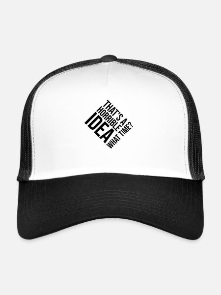 Thats a horrible Idea - Trucker Cap - white/black - Front