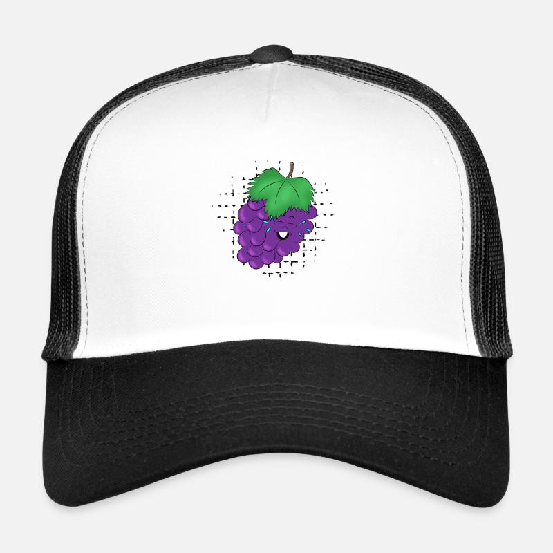 Spaß haben mit Grape - Trucker Cap - Weiß/Schwarz