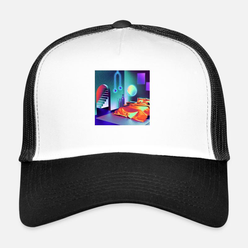 chambre - Casquette trucker  - blanc/noir