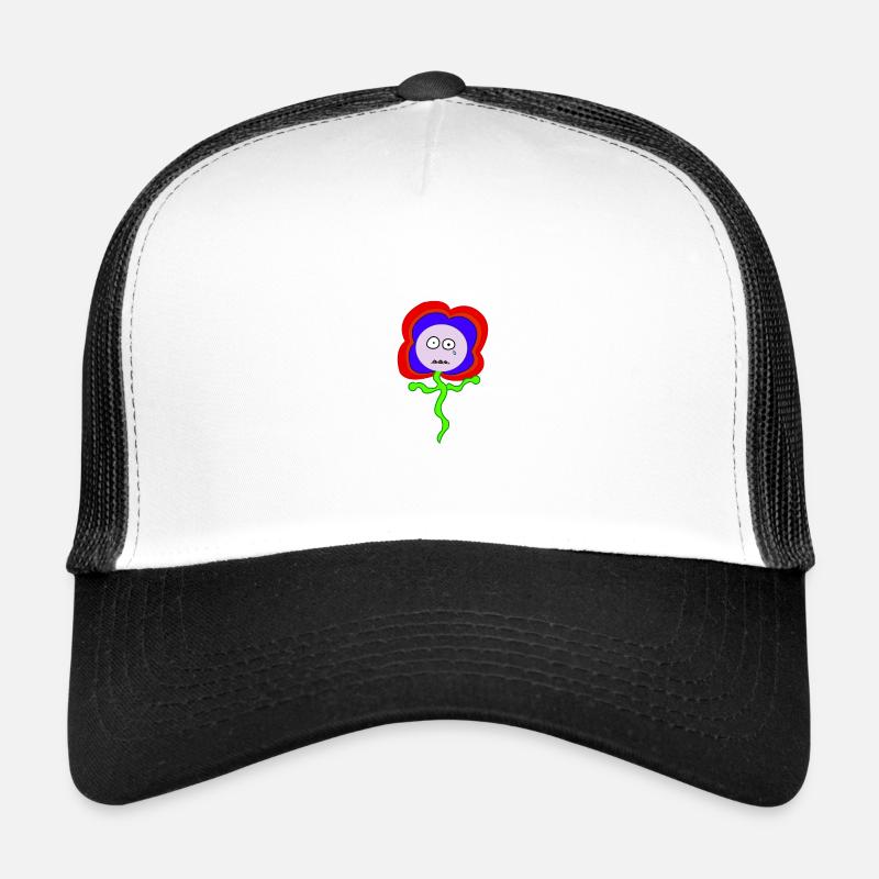 traurige Blume - Trucker Cap - Weiß/Schwarz