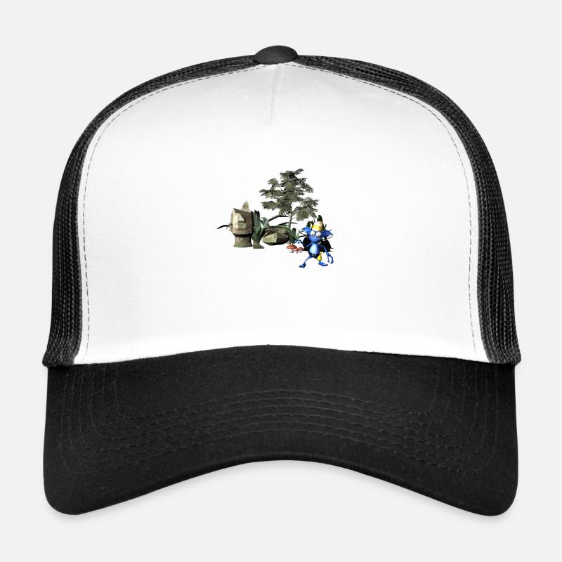 gnome sans importance - Casquette trucker  - blanc/noir