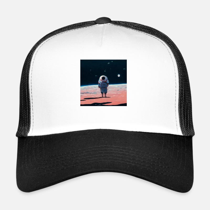 lonely spaceman looking into the void Trucker Cap
