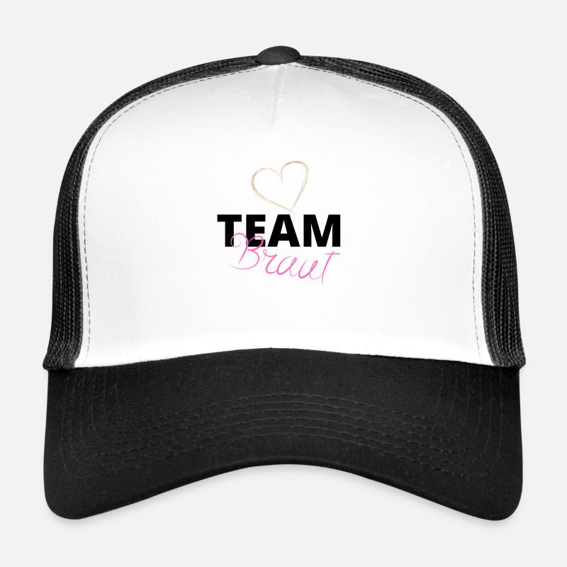 Team Braut - Trucker Cap - Weiß/Schwarz