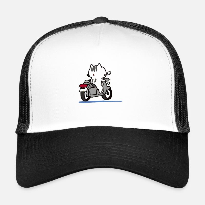 Un chat à moto Casquette trucker 
