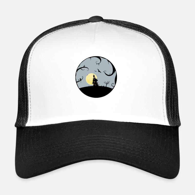 Halloween Castle Trucker Cap