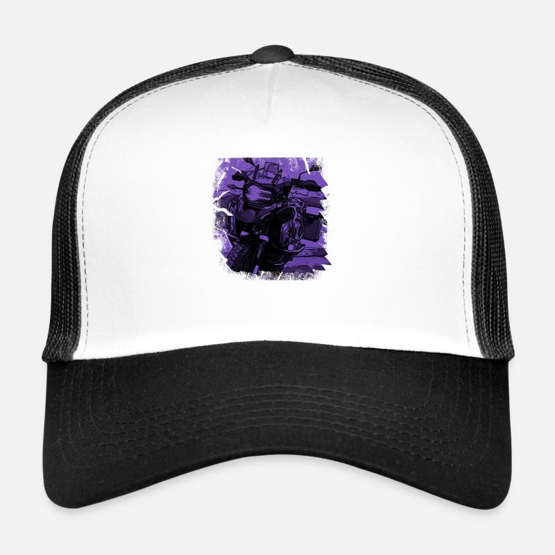 Moto GS noir violet Casquette trucker 