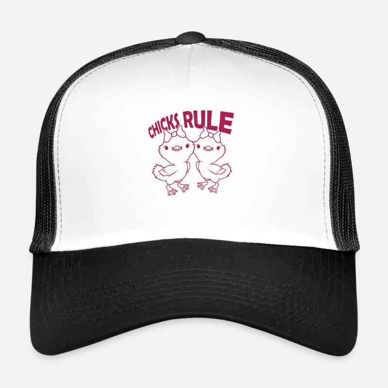 Girlfriends Team Chicks Rule Trucker Cap