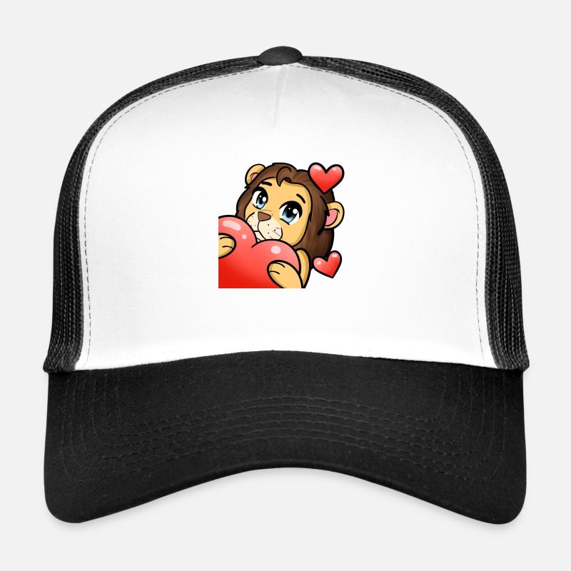 Cœur Lion - Casquette trucker  - blanc/noir