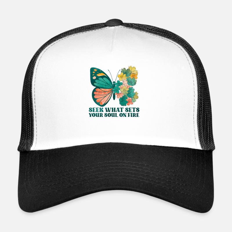 Schmetterling Blume blumig Sprüche Spruch Blumen Trucker Cap