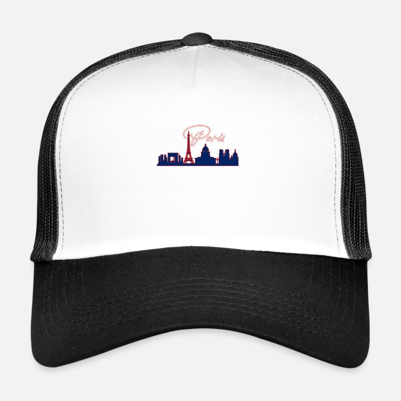 Silhouette Paris - Casquette trucker  - blanc/noir
