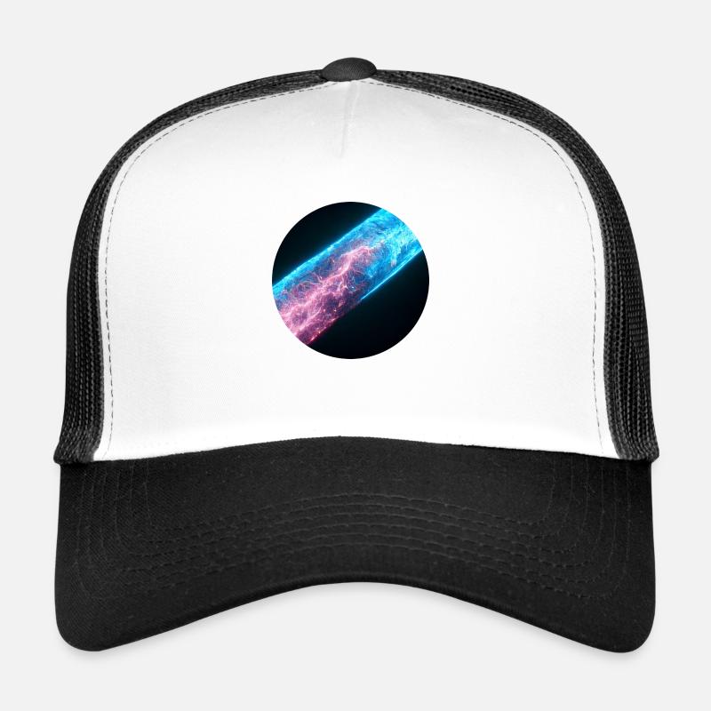 Blitz in roter und blauer Farbe Trucker Cap