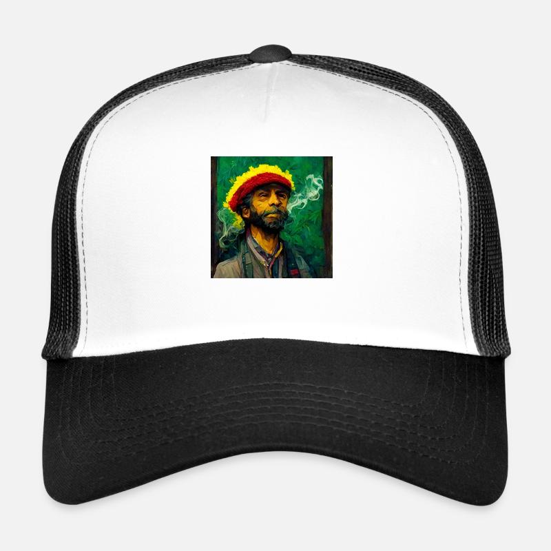 Rastafari Rauche Unkrautmalerei Trucker Cap