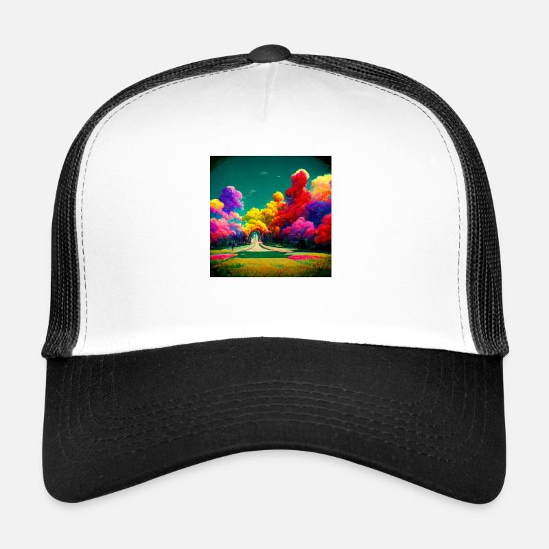 Towers in the Rainbow Trucker Cap