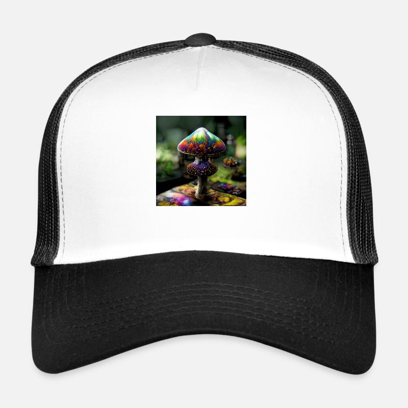 Magic Mushroom Painting Trucker Cap