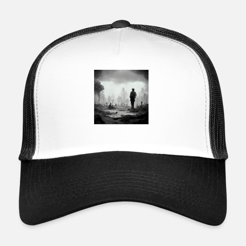 Imagine it's war and no one Trucker Cap