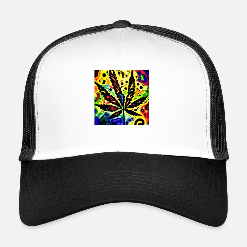 Psychedelic Cannabis Trucker Cap