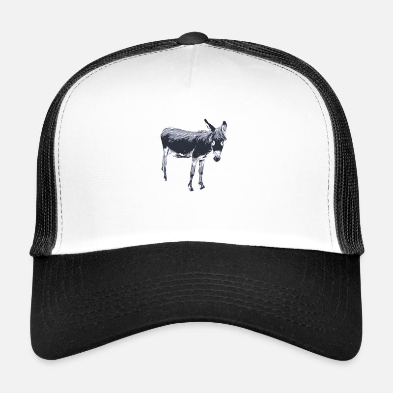 Esel - Trucker Cap - Weiß/Schwarz