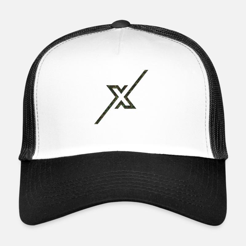 Forme de symbole typographie lettre Alphabet X Casquette trucker 