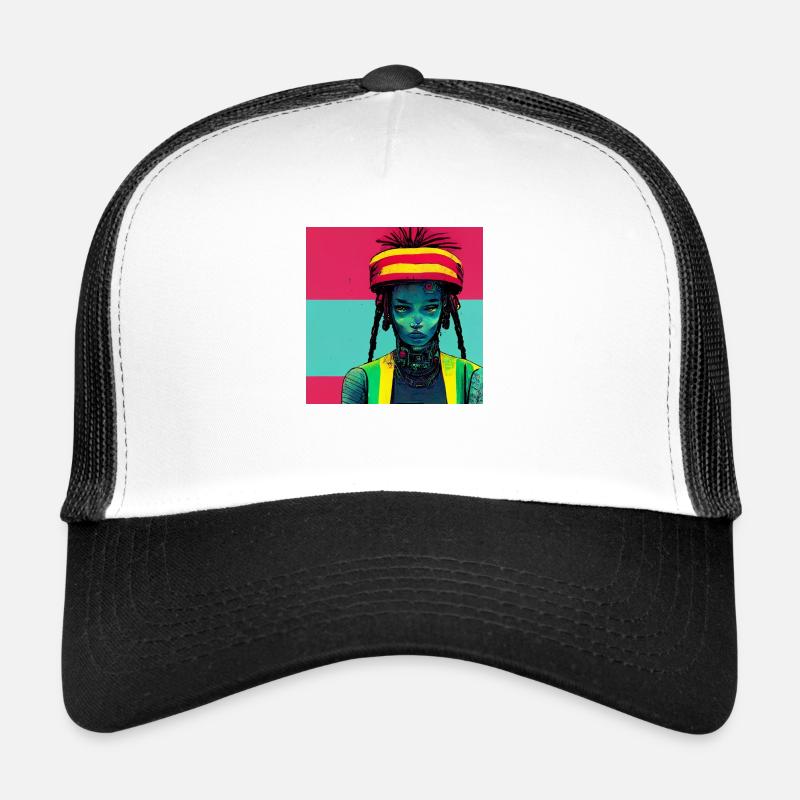 Cyborg Rasta Casquette trucker 