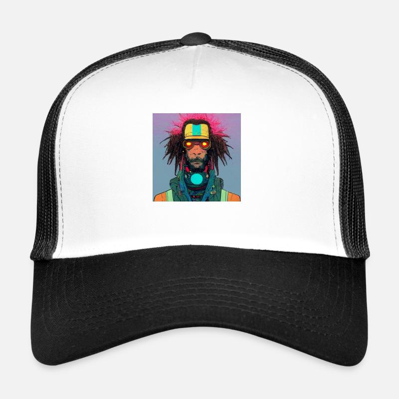 Cyborg Rasta Trucker Cap