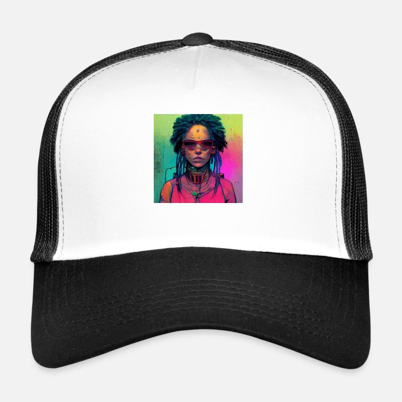 Cyborg Rasta Trucker Cap