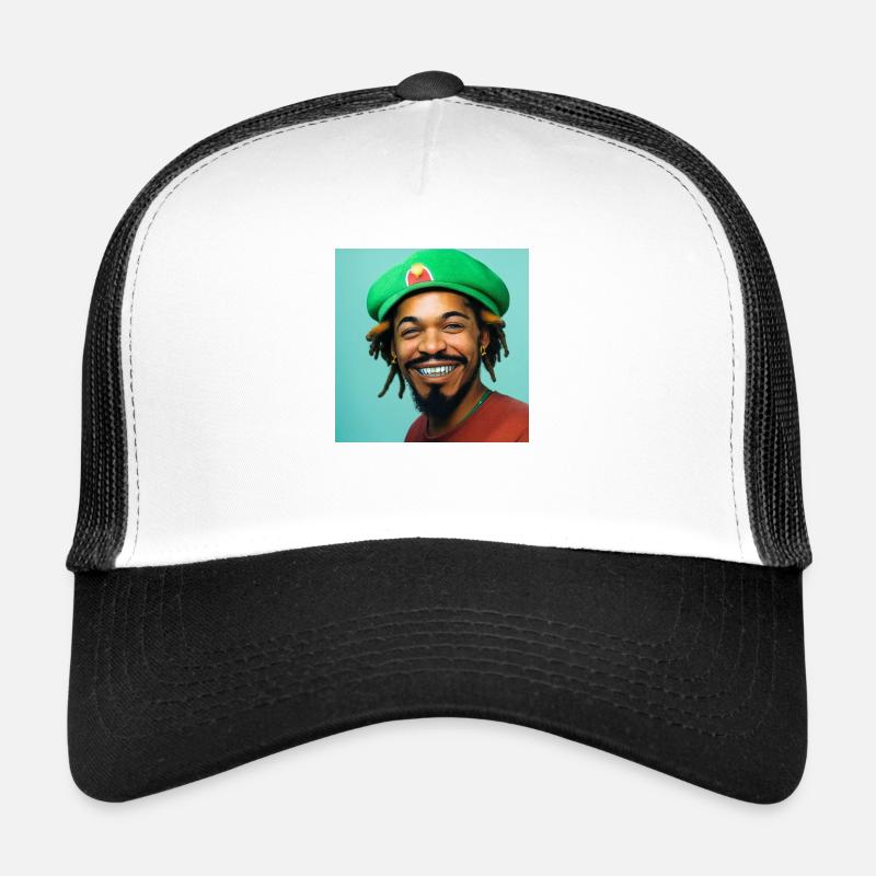 Portrait rastafari Casquette trucker 