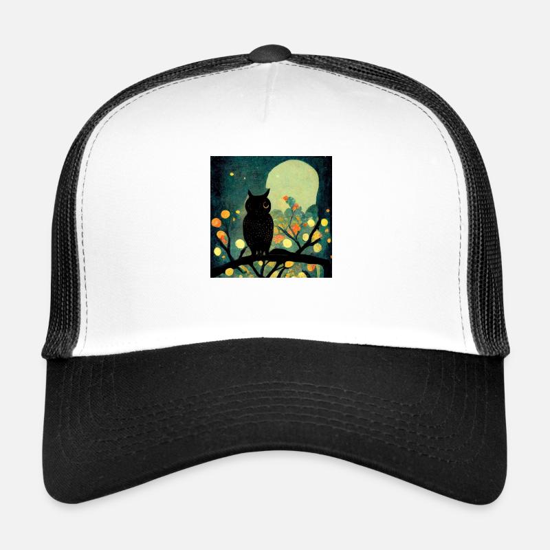Owl in the moonlight Trucker Cap