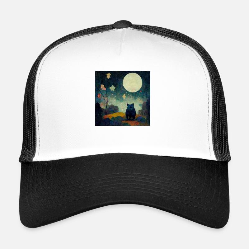 Ours au clair de lune Casquette trucker 