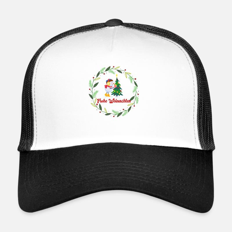 FROHE WEINACHTEN - Trucker Cap - Weiß/Schwarz